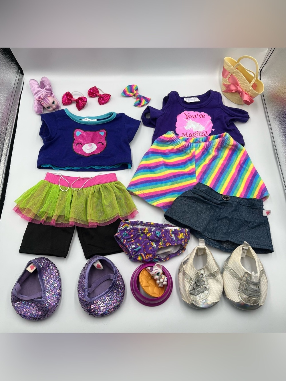 Build-A-Bear Workshop Sparkly & Magical 17-Piece Outfit & Accessory Lot